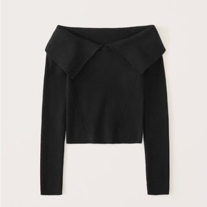 ABERCROMBIE OFF THE SHOULDER SLIM SWEATER